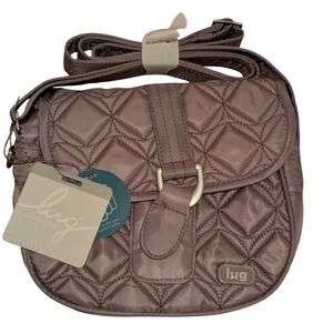 Lug Quilted Crossbody Bag - Taupe Gray